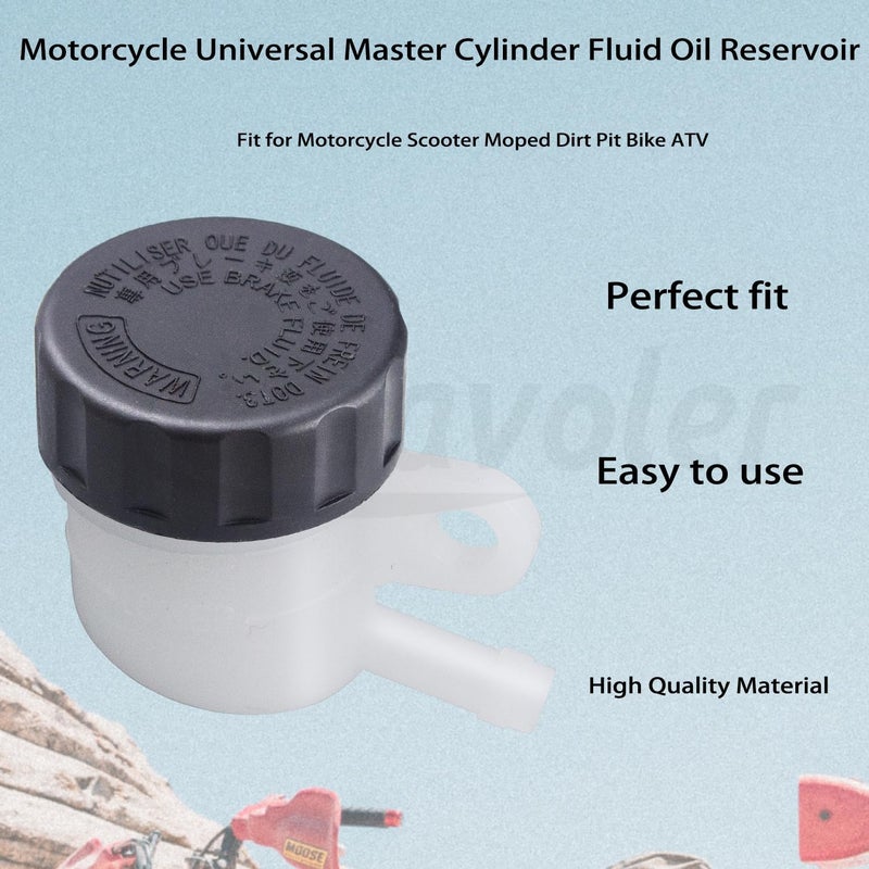amavoler Master Cylinder Fluid Oil Reservoir Rear Brake Clutch Tank for Motorcycle Pit Dirt Bike ATV 4 Wheel QUAD Universal. - Image 2